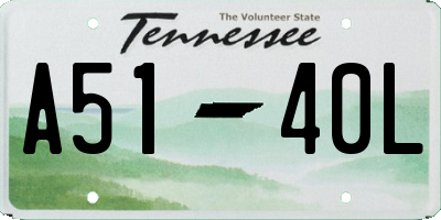 TN license plate A5140L