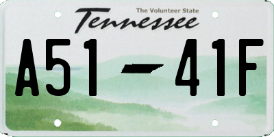 TN license plate A5141F