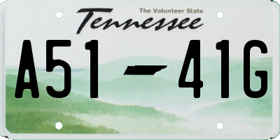 TN license plate A5141G