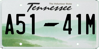 TN license plate A5141M