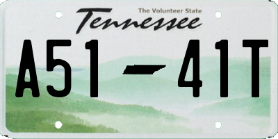 TN license plate A5141T