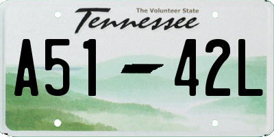 TN license plate A5142L