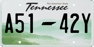 TN license plate A5142Y