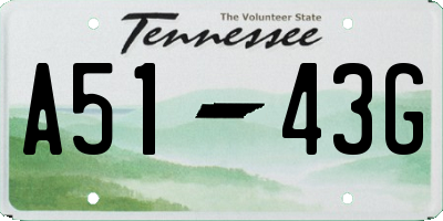TN license plate A5143G