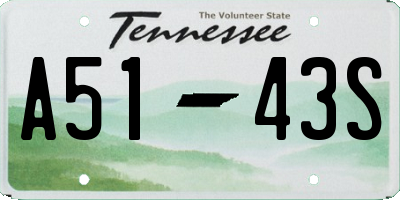 TN license plate A5143S