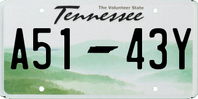 TN license plate A5143Y