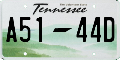 TN license plate A5144D