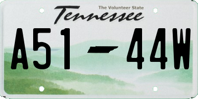 TN license plate A5144W