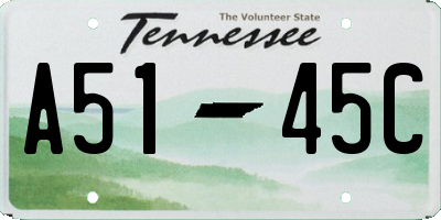 TN license plate A5145C