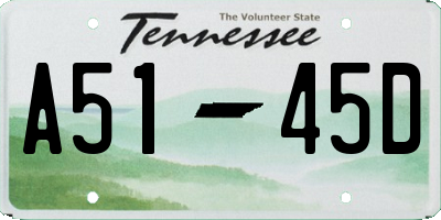 TN license plate A5145D