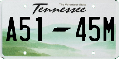 TN license plate A5145M