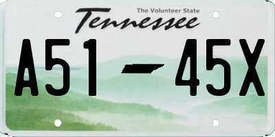 TN license plate A5145X