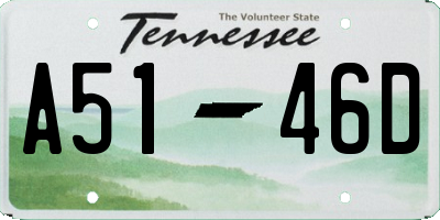 TN license plate A5146D