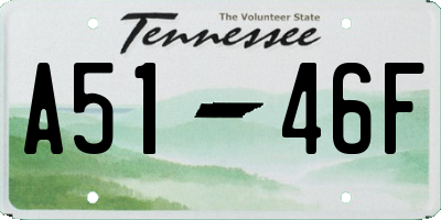 TN license plate A5146F