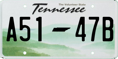TN license plate A5147B