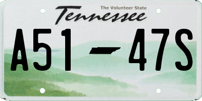 TN license plate A5147S