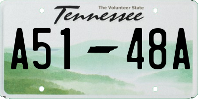 TN license plate A5148A