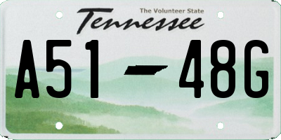 TN license plate A5148G