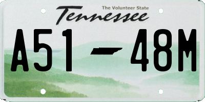 TN license plate A5148M