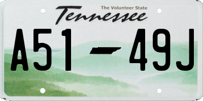 TN license plate A5149J