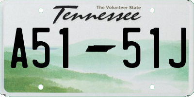 TN license plate A5151J