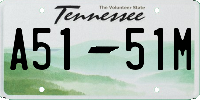 TN license plate A5151M