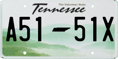 TN license plate A5151X
