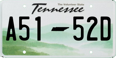TN license plate A5152D