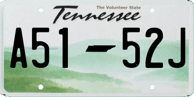 TN license plate A5152J