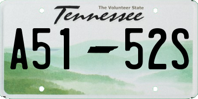 TN license plate A5152S