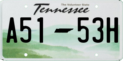 TN license plate A5153H