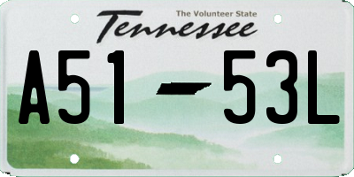 TN license plate A5153L