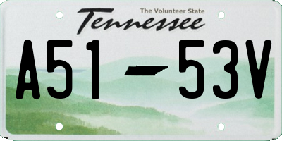 TN license plate A5153V
