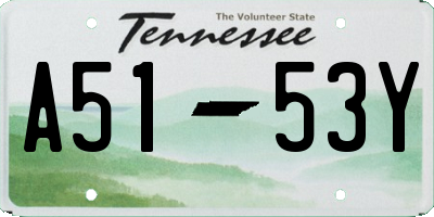 TN license plate A5153Y