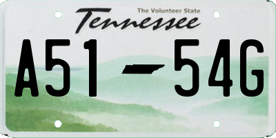 TN license plate A5154G