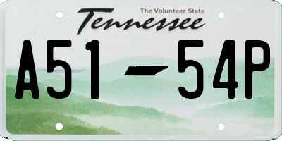 TN license plate A5154P