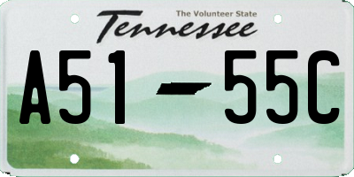 TN license plate A5155C