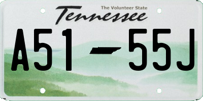 TN license plate A5155J