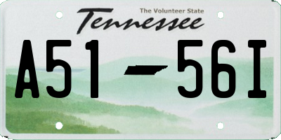 TN license plate A5156I