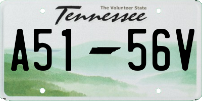 TN license plate A5156V