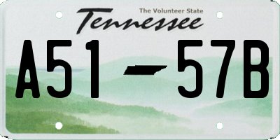 TN license plate A5157B