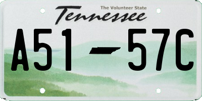 TN license plate A5157C