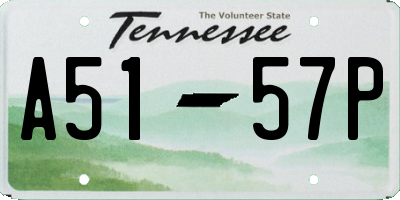 TN license plate A5157P