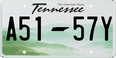 TN license plate A5157Y