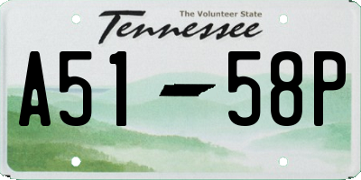 TN license plate A5158P