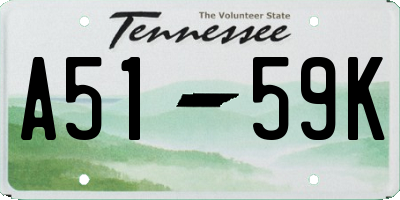 TN license plate A5159K