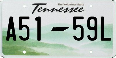 TN license plate A5159L