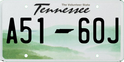 TN license plate A5160J