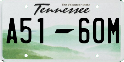 TN license plate A5160M