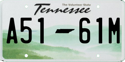 TN license plate A5161M